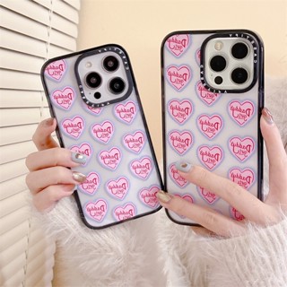 Casetify เคสโทรศัพท์มือถือ พลาสติกอะคริลิค TPU กันกระแทก ลายตัวอักษร Daddys Girl Heart สีชมพู สําหรับ iPhone 14 Pro MAX 14 Plus 13 Pro MAX 12 Pro MAX 11