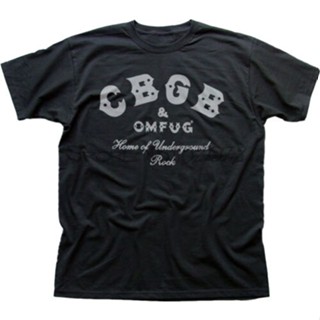 ผู้ชาย T เสื้อสำหรับฤดูร้อน CBGB &amp;amp; OMFUG บ้าน Underground Rock Punk NYC Club ผ้าฝ้ายสีดำเสื้อยืด