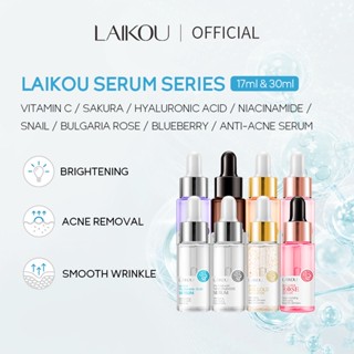 Laikou เซรั่มบํารุงผิวหน้า เซรั่มวิตามินซี ทองคํา 24K กรดไฮยารูลอนิก กระชับรูขุมขน ผ่อนคลายผิว