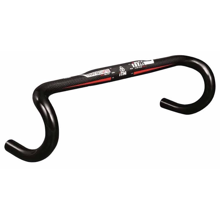 แฮนด์ เสือหมอบ ITM TRIANGOWING AL 6061 T6 HB wrapped in 3K carbon  size 44cm