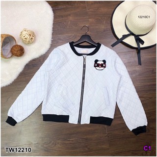 👗Pfashion [ส่งไว!!🚛] P12210 เสื้อแจ็คเก็ตเบสบอลปักลายการ์ตูน cartoon embroidered baseball jacket