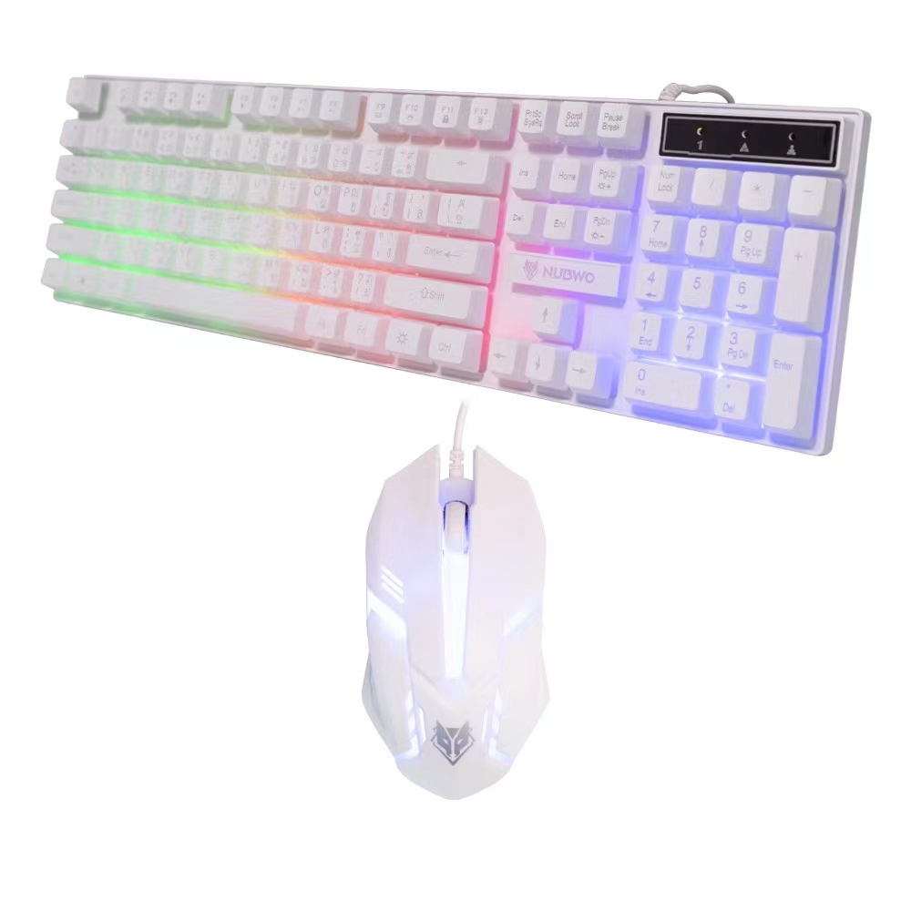 คีบอร์ดมีไฟ เมาส์มีไฟ NUBWO Savitar NKM-623 Keyboard Mouse Combo