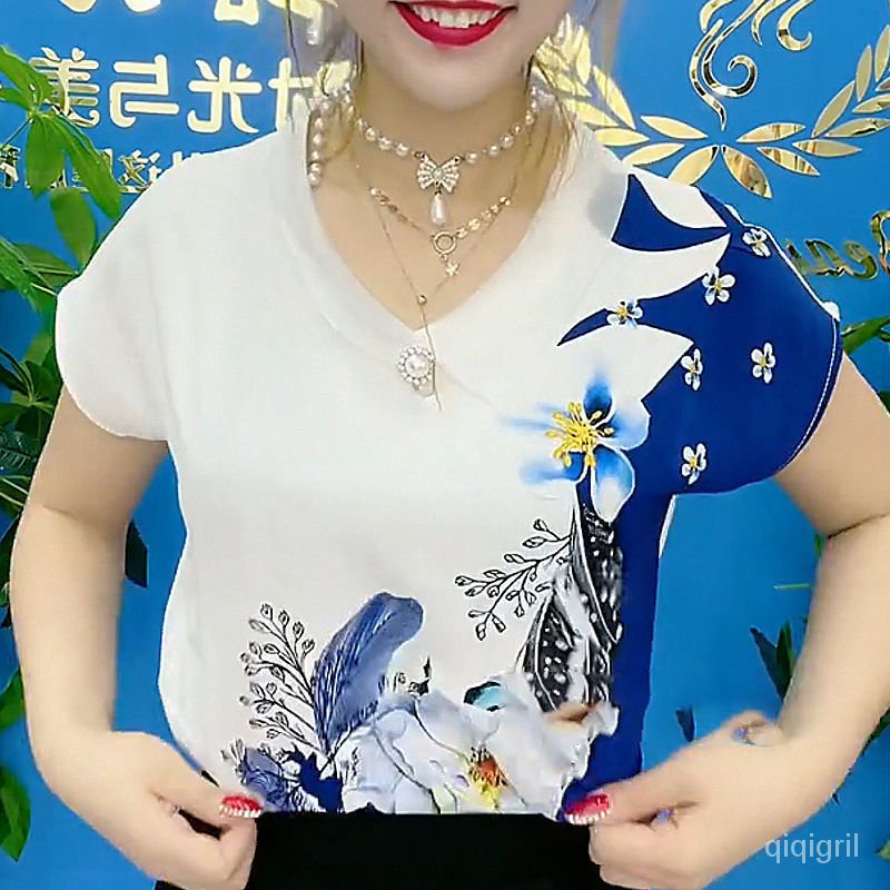ตุ๊กตาคอปก เสื้อผ้าแฟชั่นผู้หญิง ลายดอก ฤดูร้อน เสื้อหลวมใหม่ สาวอวบ