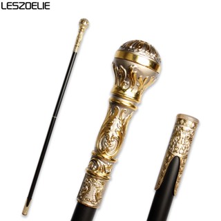 96cm Gold With Silver Handle Walking Stick Man Fashion Walking Canes Party Walking Canes Elegant Vintage Women Walking C