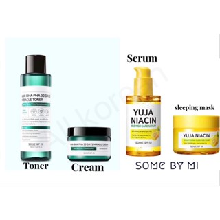 ลงขายใหม่ของแท้💯 ฉลากเกาหลี Some By Mi  ,Cream ,Toner , Yuja Niacin ยูจาSerum ,Sleeping  mask 🍋