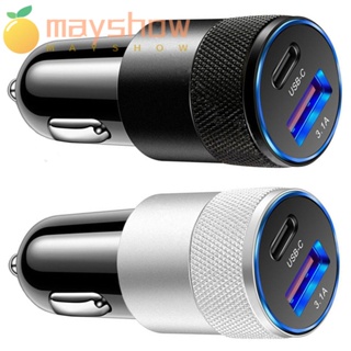 Mayshow อะแดปเตอร์ชาร์จโทรศัพท์มือถือ Usb Type C 5V 12V คุณภาพสูง ชาร์จเร็ว สําหรับรถยนต์