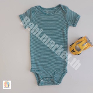 บอดี้สูทเด็ก Unisex ลายทางขาวเขียว คาร์เตอร์ Carters ของใหม่