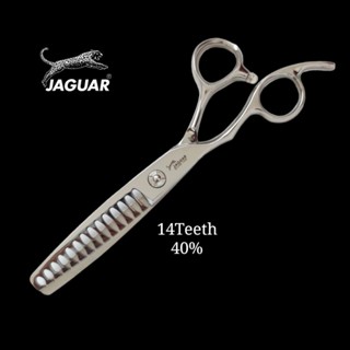 ถูก/แท้ กรรไกรฟัน กรรไกรซอยผม Jaguar (มือซ้าย) 14 ฟัน ขนาด 6 นิ้ว