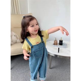 เอี๊ยมยีนส์เด็ก สีครีม สียีนส์และยีนส์ฟอก🚀 เอี๊ยมเด็กยีนส์สไตส์คิ้วส์ๆมีหลายแบบให้เลือก ใส่ได้ทั้งเด็กผู้หญิง,ผู้ชาย
