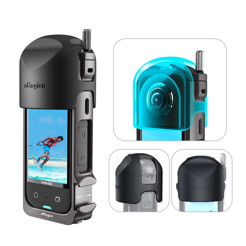 กรอบป้องกันเลนส์กล้อง โลหะ สําหรับ Insta360 X3 360X3