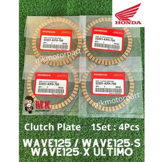 (SET) แผ่นคลัทช์ สําหรับ Honda WAVE125 WAVE125s Wave125x Ultimo [ KPH ] (4 ชิ้น) Wave 125 S X Ultimo