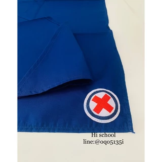 ผ้าพันคอยุวกาชาด ฟรีไซส์ (Free Size) ตรายุวกาชาด สีน้ำเงิน ผ้าพันคอ ยุวกาชาด เครื่องแบบยุวะกาชาด