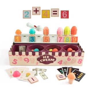 [ 2 ขวบ + ] Colorful Number Cognitive Ice Cream Learning Box - [จากแบรนด์ Top Bright] [พร้อมส่ง]!!!