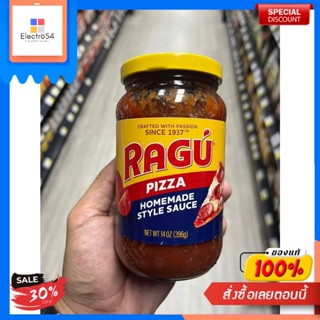 โฮมเมด สไตล์ พิซซ่า ซอส(ซอสสำหรับราดหน้าพิซซ่า)ตรา รากู 396 กรัมSauce à pizza style maison (garniture à pizza) Marque Ra