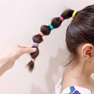 บ้านพลู🏠 ยางรัดผมเด็ก ขนาด 2.5 ซม. (45-50 เส้น) สีพาสเทล น่ารัก สำหรับเด็กผู้หญิง ยางมัดผม ผู้หญิง