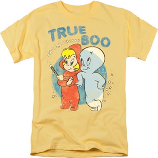 True Boo Casper The Friendly Ghost T-Shirt เสื้อยืดเข้ารูป เสื้อยื เสื้อยืดเด็กผช