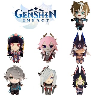 New 20cm Genshin Impact Yae Miko Yun Jin Plush Toy AlHaitham Tighnari Cyno Doll Kid Birthday Xmas Gift