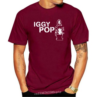 เสื้อยืด พิมพ์ลายโลโก้ IGGY POP THE STOOGES สีดํา สีขาว สไตล์เรโทร แฟชั่นสําหรับผู้ชาย ส่งฟรี ทุกเพศ