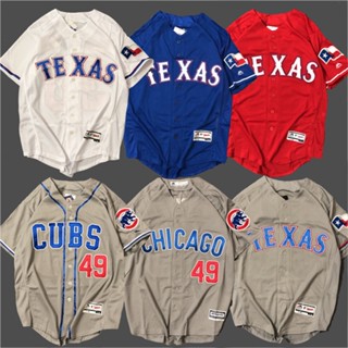 เสื้อกีฬาเบสบอลแขนสั้น Mlb ทรงหลวม สไตล์ฮิปฮอป ยุโรป และอเมริกา