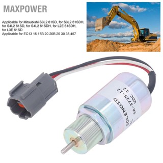 BMaxpower วาล์วโซลินอยด์รถขุดไฟ แบบเปลี่ยน สําหรับ Mitsubishi S3L2 61Sd 12Vdc