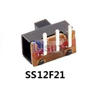 สวิทช์ เลื่อน Slide switch Toggle switch 3 ขา ขนาด 5.8x10.5mm #สวิทช์เลื่อน(3ขา,SS12F21) (1 ตัว)