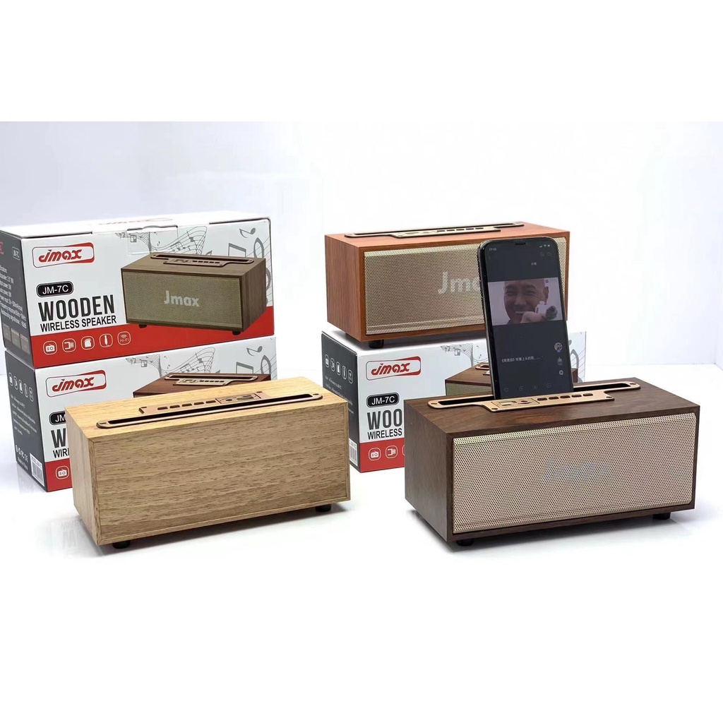 JMAX รุ่น JM-7C ของแท้ ดีไซน์ทรงคลาสสิค ลำโพงบลูทูธไร้สาย เสียงดี เบสหนัก  ตั้งโทรศัพท์ได้และพกพาสะดวก - รูปที่ 4