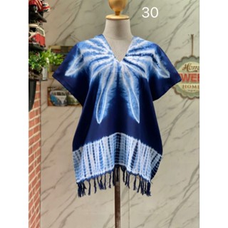 เสื้อมัดย้อม คอวี  แขนสั้น bohe09