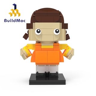 ของเล่นตัวต่อโมเดลฟิกเกอร์ รูปมนุษย์ไม้ Buildmoc Squid Game Woodman Masked Man สําหรับเด็ก