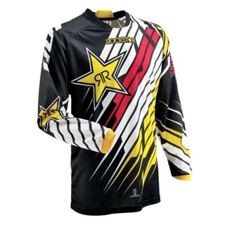 เสื้อกีฬาแข่งรถจักรยานยนต์วิบาก AAA Grade Moto Jersey ROCKSTAR Downhill Jersey