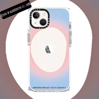 Casetify X REFLECT YOU 2 เคสโทรศัพท์มือถือนิ่ม แบบใส ขอบสีขาว กันกระแทก สําหรับ iPhone 14 13 12 11 Pro MAX IX XS MAX XR 6 6s 7 8 Plus