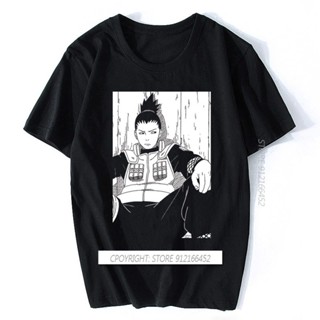 เสื้อยืดแขนสั้น ผ้าฝ้าย พิมพ์ลายการ์ตูน Shikamaru Manga แฟชั่นฤดูร้อน สไตล์ฮาราจูกุ สําหรับผู้ชาย