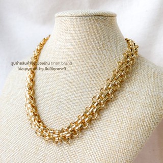 Ultimate gold chain necklace bracelet set TINARI สร้อยคอ สร้อยข้อมือ กำไล สแตนแลส โซ่ทอง เครื่องประดับ ของขวัญ ออกงาน