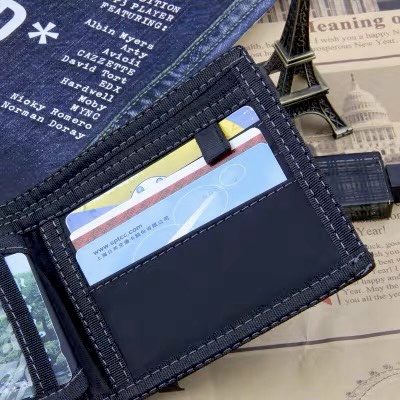 Leefo Denim Wallet Men Jeans Wallet Bifold Fashion Purse
