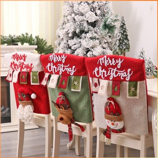 3d Santa Claus Reindeer Snowman Christmas Chair Cover Decoration Christmas Family Home Party Supplies -FE