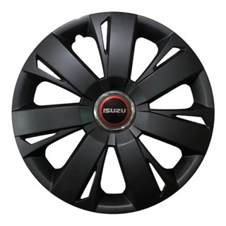 Wheel Cover ฝาครอบกระทะล้อ มี สีดำ ขอบ R 15 นิ้ว ลาย ISUZU  wc77 ฝากลางปี20 (1 ชุด มี 4 ฝา)**ราคาถูกสินค้าดีมีคุณภาพ**