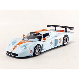 โมเดลรถแข่ง NO.79643 MASERATI MC12 CORSA GT1 Gulf Oil สีฟ้า  อัตราส่วน 1:24  จำลองเหมือนจริง ผลิตจากโลหะผสม