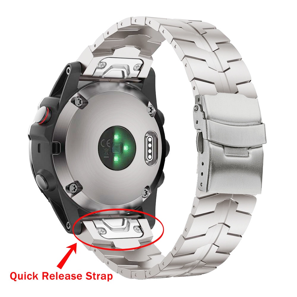 26 มม.22 มม.Quick Fit สายคล้องคอสแตนเลสสําหรับ Garmin Descent G1 Mk1 Mk2 Mk2i Mk3i 51 มม.Tactix 7 Pr