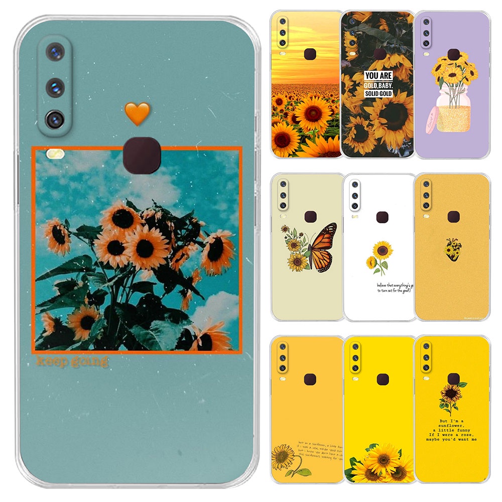 Tecno Camon 18 18T 18P 18i Spark 8P 8C Go I68H18 ดอกทานตะวันสีเหลืองซิลิโคนอ่อนนุ่ม TPU ปลอกเคสโทรศั