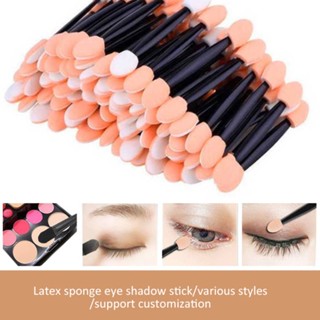 10pcs/lot double head eye shadow stick latex sponge disposable eye shadow brush portable halo dye eye makeup brush beauty tool