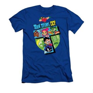 Teen Titans Go - T T-Shirt เสื้อผู้ชายเท่ เสื้อยืด cotton เสื้อคู่วินเทจ เสื้อครอปสายฝอ