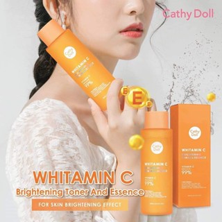 Cathy Doll Whitamin C Brightening Toner And Essence ผิวกระจ่างใสไร้ความหมองคล้ำในหนึ่งเดียว ขนาด300ml