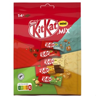 Kit Kat mini Mix - ช็อกโกแลตแท่งหลากรส 1 ถุง 14 ชิ้น ประกอบด้วย 5 รสชาติ BBF  31/10/23