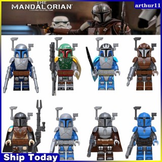 Arthur บล็อกตัวต่อเลโก้ The Mandalorian Star Wars Jango Fett Boba Fett Bounty Hunter ของเล่นสําหรับเด็ก