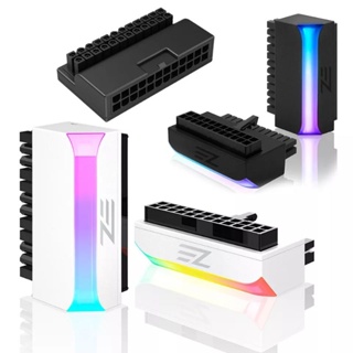 หัวแปลง หัวต่อไฟ M/B 24pin 90° Adapter ARGB 3pin 5V