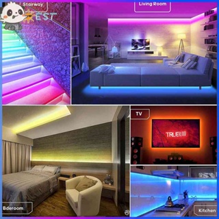 ❉ที่ดีที่สุด❉สายไฟ LED 5050 RGB DIY พร้อมรีโมตคอนโทรล สําหรับตกแต่งภายในบ้าน ปาร์ตี้