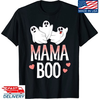 เสื้อยืด พิมพ์ลาย Mama Boo Halloween Ghost Trick Or Treat Mother สําหรับแม่ และเด็ก