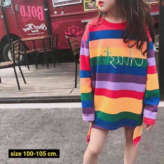 ชุดเสื้อยืดสีสัน แขนยาว (พร้อมส่ง)