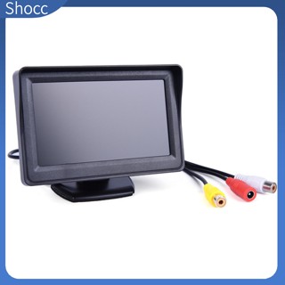 Shocc หน้าจอมอนิเตอร์ Lcd ดิจิทัล 4.3 นิ้ว อินพุตสองทาง สําหรับกล้องถอยหลัง