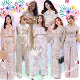 🌸รวมแบบชุดเซ็ตเสื้อ+กางเกงขายาว ผ้าลูกไม้ทุกแบบทุกสไตล์ แพทเทิร์นชุดและขนาด𝘀𝗶𝘇𝗲ตามระบบที่แจ้ง🌸