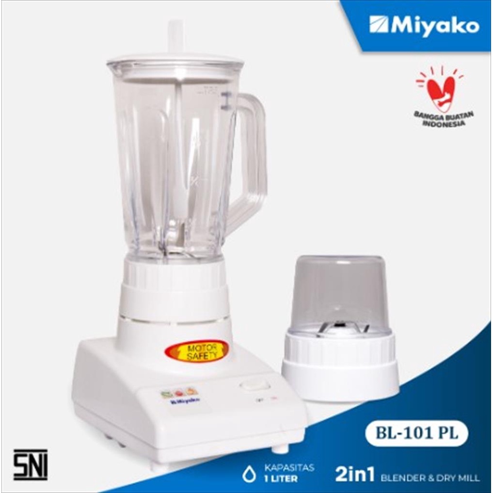 MIYAKO เครื่องปั่นพลาสติก 2 IN 1 BL-101 PL / BL-101PL / BL101PL ความจุ 1 ลิตร